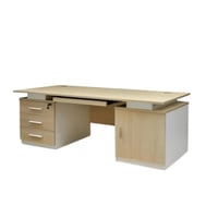 مكتب موظف 160سم–خشبي×أبيض