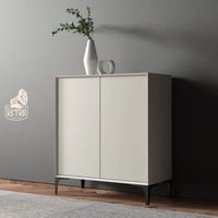 خزانة أحذية ام دي اف أوف وايت - 90 سم