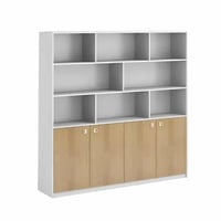 مكتبة مودرن 160سم-أبيض×خشبي