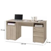 مكتب موظف 140سم–خشبي