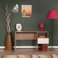 مكتب 120*75 سم - بني×أبيض