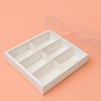 علب ورقيه مقسم 6 غطاء منفصل