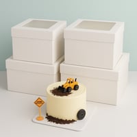 علب ورقية بنافذه غطا منفصل