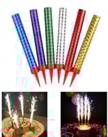 شموع كيك شموع شرار 20 سم 6حبات