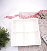 علب ورقيه مقسم 4 غطاء مرتفع