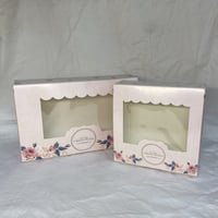 علب ورقية غطاء متصل بشكل ورد