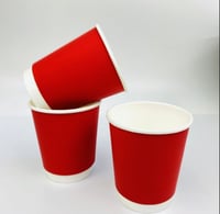 أكواب ورقية 8 انز دبل بألوان مختلفة