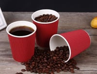 كاسات ورقية طبقتين مموج 8 انز 500حبه