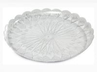 صحن بلاستيك شفاف دائري