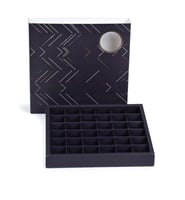 بوكس حلويات فاخره مقسم 36 كحلي