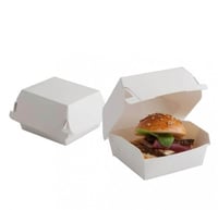 علب برجر كرتون ابيض