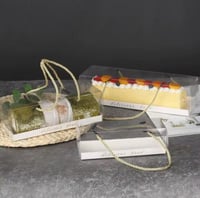 علب بلاستيك مستطيل حبل ذهبي