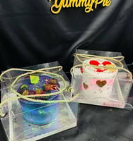 علب شفافه للكيك بحبل