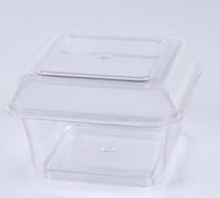 علب اكريلك للحلا بغطاء منفصل