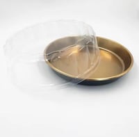 علب بلاستيك ذهبي غطاء مرتفع