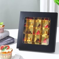 علب شوكولاتة فاخرة غطا منفصل مقسم ٢٥