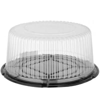 علب كيك بلاستيك مدور