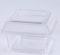 علب اكريلك للحلا بغطاء منفصل