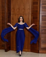 فستان اليشب الازرق