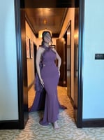 فستان سهرة الياقوت الأرجواني