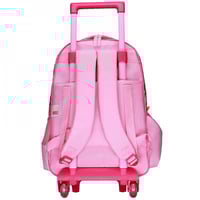 شنطة ترولي 17 انش وردي مع مقلمية - لول