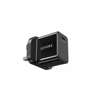 شاحن جداري بمنفذ تايب سي بقوة 25 واط - أسود - LEVO...