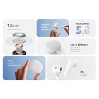 سماعة Redmi Buds 4 Lite بـ20 ساعة تشغيل - ابيض - X...