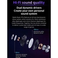 سماعة Redmi Buds 4 Pro بـ36 ساعة تشغيل - اسود - Xi...