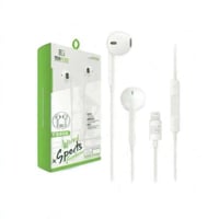 سماعة سلكية بمنفذ لايتينق - أبيض - TEN PLUS