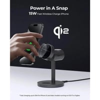 AUKEY - شاحن مكتبي لاسلكي سريع 3 في 1 بقوة 15 واط...