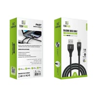 TENPLUS - كيبل سيليكون شحن من يو اس بي الى لايتينق...