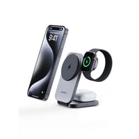 AUKEY - شاحن لاسلكي مغناطيسي 3 في 1 قابل للطي بقوة...