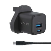 E-ONE- فيش جداري بمنفذ تايب سي و منفذ يواس بي بقوة...