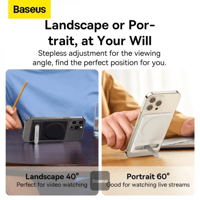 ستاند مغناطيسي بيسوس للايفون - ابيض - Baseus