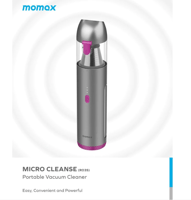 مكنسة لاسلكية صغيرة الحجم بقوة 6000pa - رمادي -MOM...