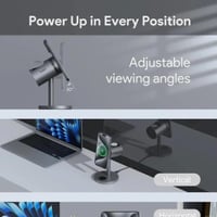 AUKEY - شاحن لاسلكي مغناطيسي مع مروحة تبريد - رماد...