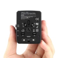 شاحن سفر 3 منافذ USB و منفذ تايب سي - اسود - MoreP...