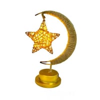 مصباح هلال رمضان مكتبي بإضاءة LED مميزة
