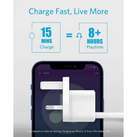 شاحن جداري منفذ تايب سي - 20 واط - أبيض - ANKER