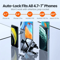 حامل للجوال على فتحة مكيف السيارة - اسود - UGREEN