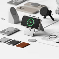 غلاف SILICONE يدعم الماق سيف للايفون 15 - تيتانيوم...