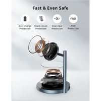 قاعدة شحن مكتبية Q.MAG تدعم الشحن اللاسلكي المزدوج...