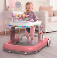 مشاية اطفال قابلة للطي مع أصوات موسيقى والعاب وفرا...