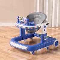 مشاية اطفال قابلة للطي مع أصوات موسيقى والعاب وفرا...