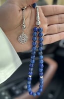 سبحة عقيق كحلي مخلوط