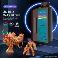 Sunlu Red Wax Resin For LCD 3D Printers, 1kg