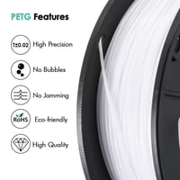 SUNLU PETG (White) 3D Printing Filament 1.75Ø, 1kg