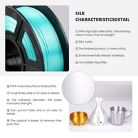 SUNLU Silk PLA+ (Green) 3D Printing Filament 1.75Ø...