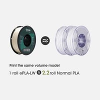 eSUN PLA-LW (White) 3D Filament 1.75Ø, 1kg