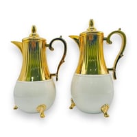 طقم ترامس مراكش شاي وقهوة ابيض ذهبي